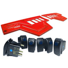 Red | RZR Billet Dash Switch Panel Kit 8 Hole