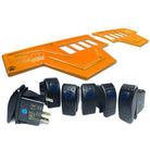 Orange | RZR Billet Dash Switch Panel Kit 8 Hole