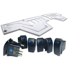 White | RZR Billet Dash Switch Panel Kit 8 Hole