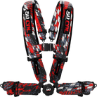 Checkered Chaos Red | 50 Cal 4-Point UTV Harness Elite Camlock