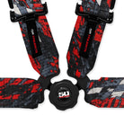 Checkered Chaos Red | 50 Cal 4-Point UTV Harness Elite Camlock