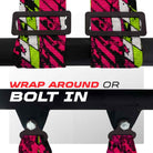 Checkered Chaos Pink | 50 Cal 4-Point UTV Harness Elite Camlock