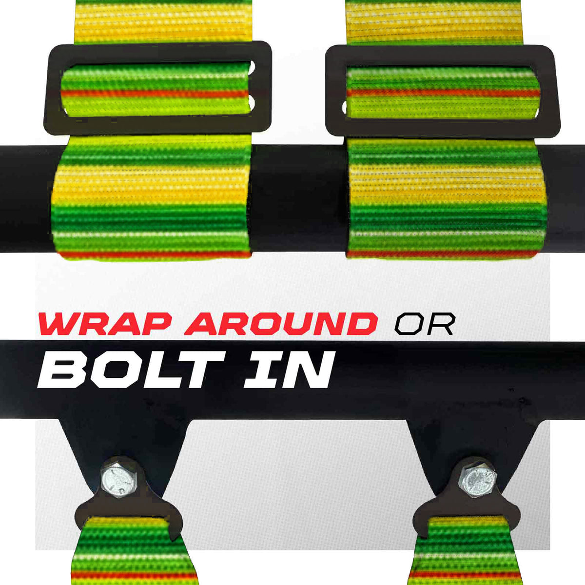 Sarape Havoc Lime | 50 Cal 4-Point UTV Harness Elite Camlock