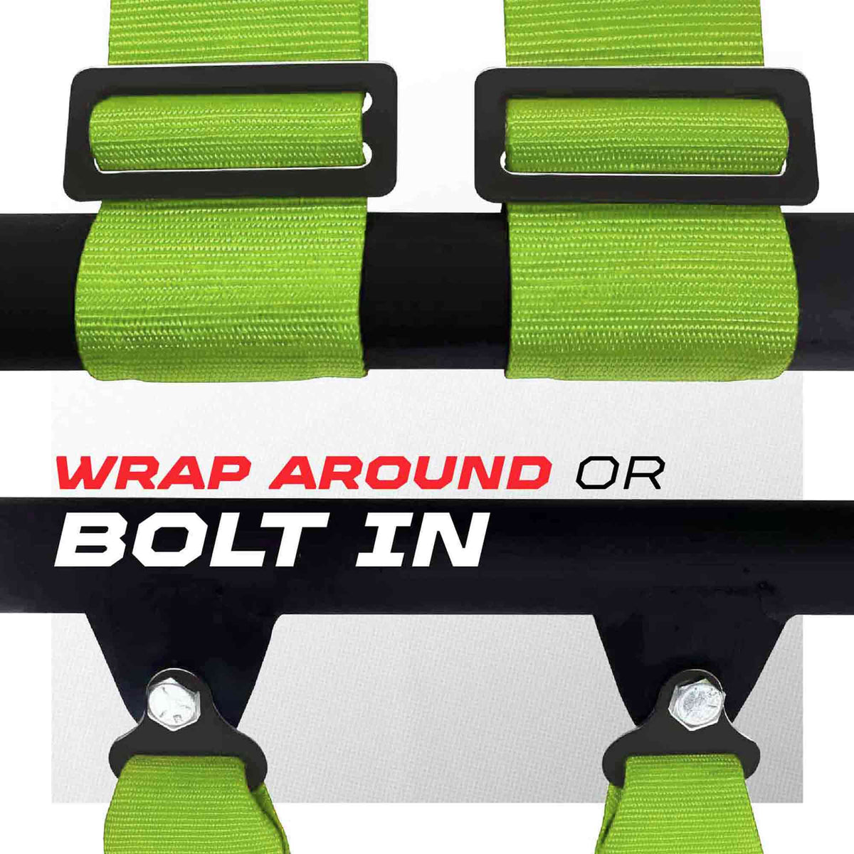 Toxic Lime | 4 Point UTV Harness Elite Series Race Latch