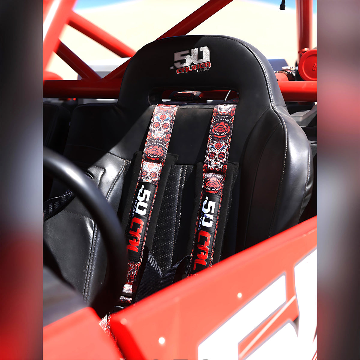 Red Sugar Skull | 5 Point UTV Harness Elite Series Race Latch