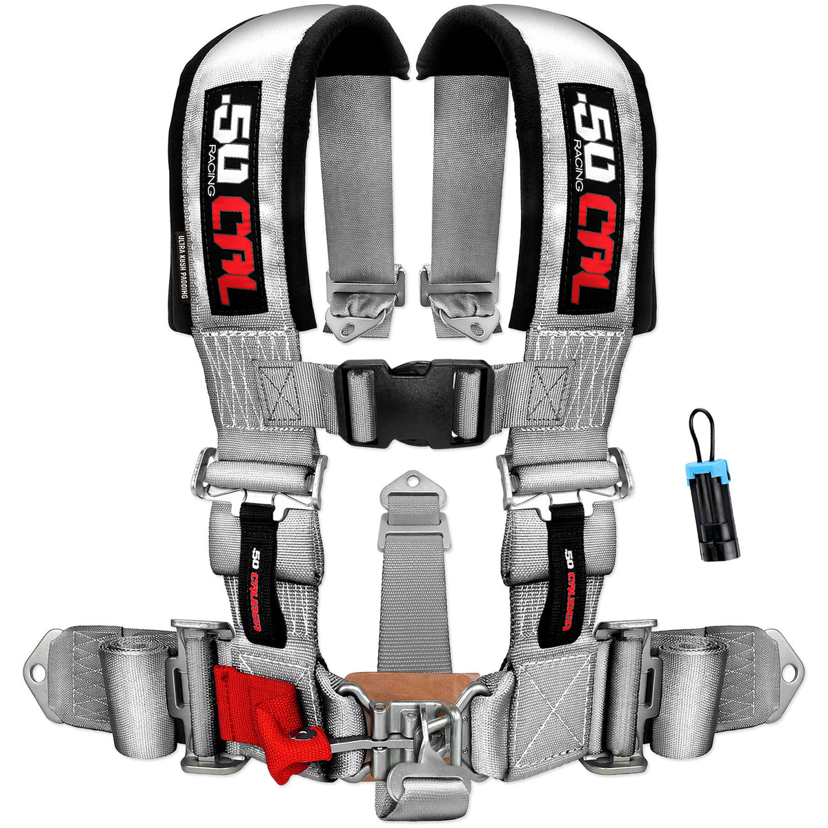 Ghost Gray | Silver | 5 Point UTV Harness Pro Series Race Latch