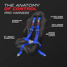 Nitro Blue | Blue | 5 Point UTV Harness Pro Series Race Latch
