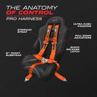 Blaze Orange | Orange | 5 Point UTV Harness Pro Series Race Latch