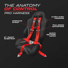 Rage Red | Red | 5 Point UTV Harness Pro Series Race Latch