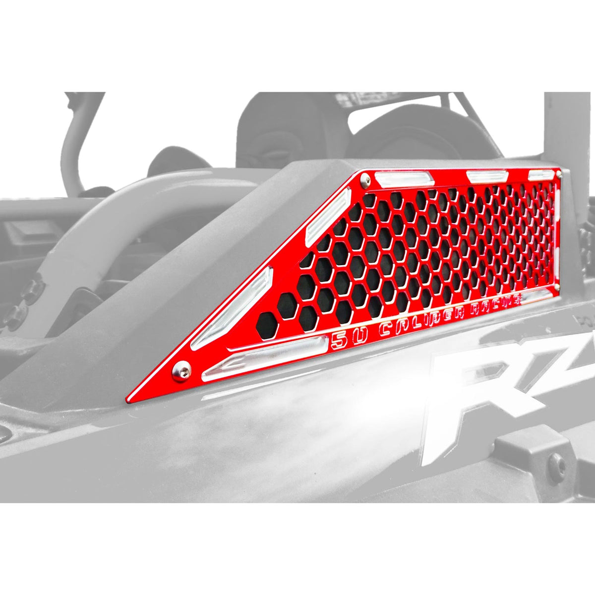 Red | Billet Air Intake Grille Bezels for RZR XP Turbo | Cover Image