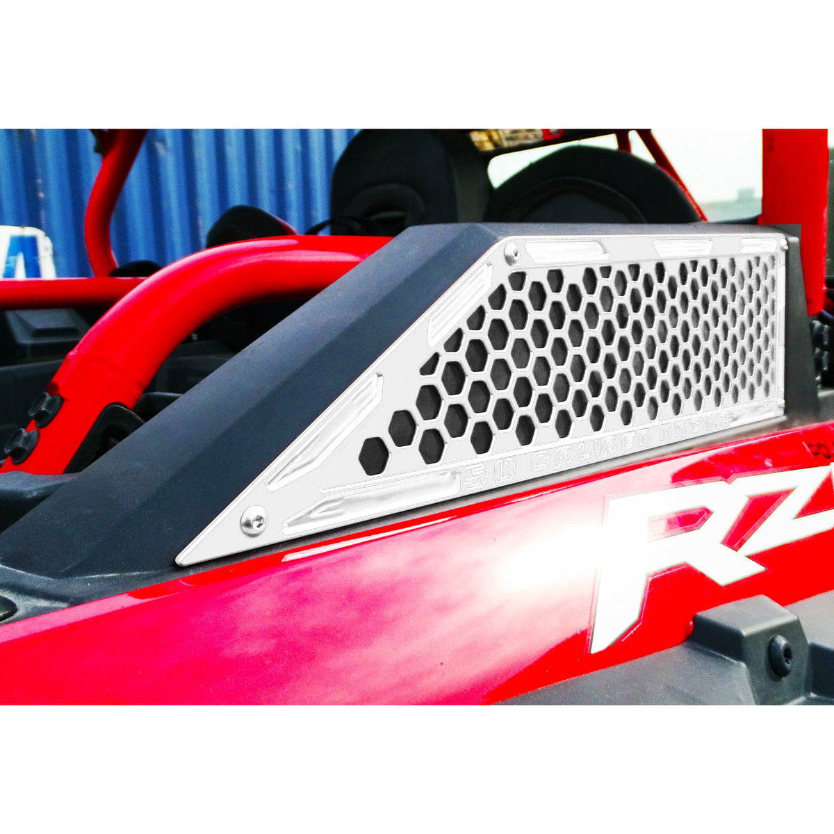 White | Billet Air Intake Grille Bezels for RZR XP Turbo