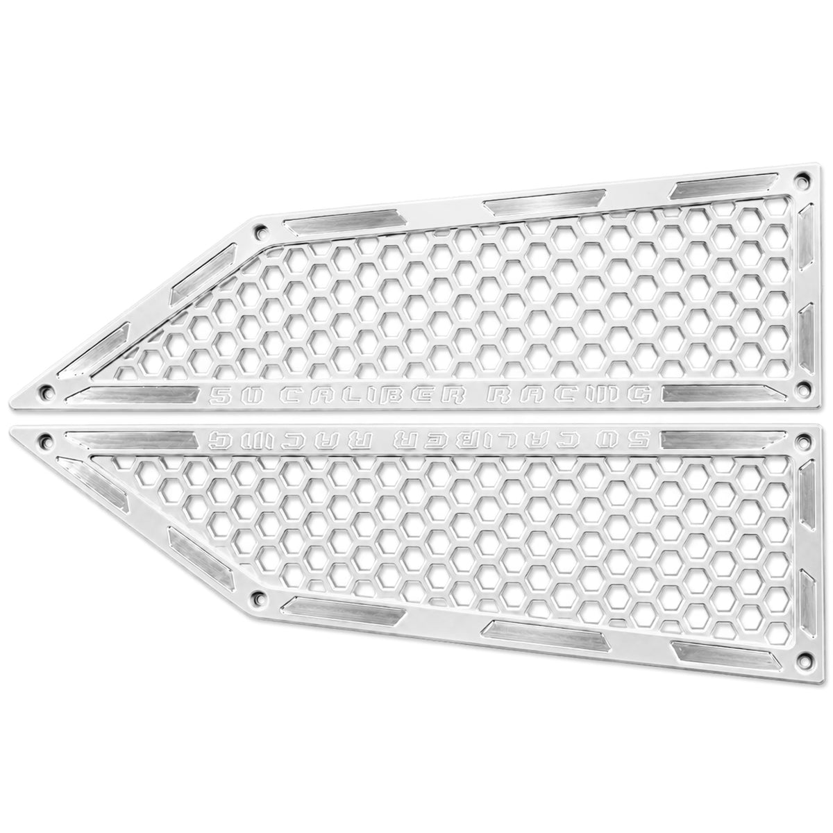 White | Billet Air Intake Grille Bezels for RZR XP Turbo