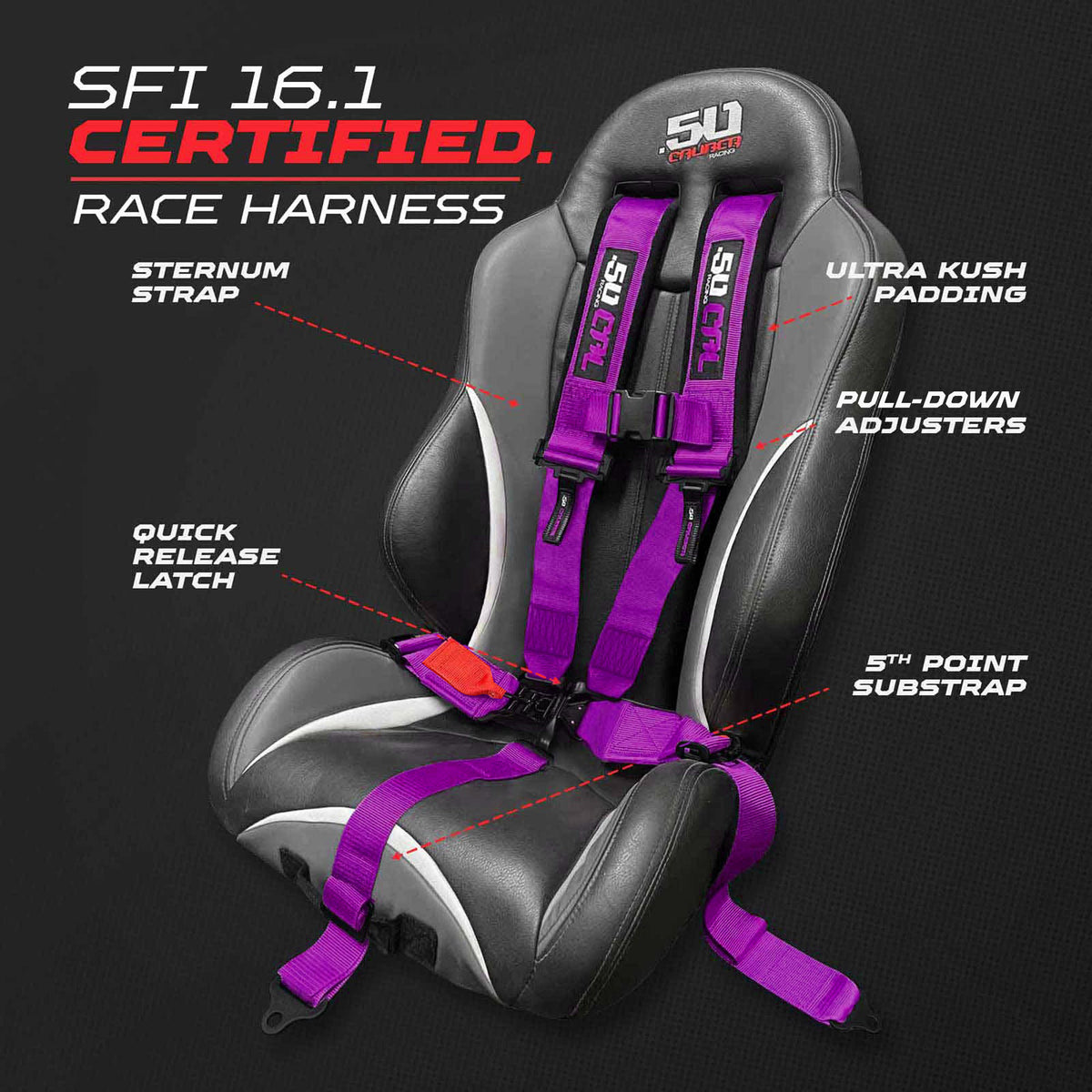 Violent Purple | SFI 16.1 5 Point Harness Race Series