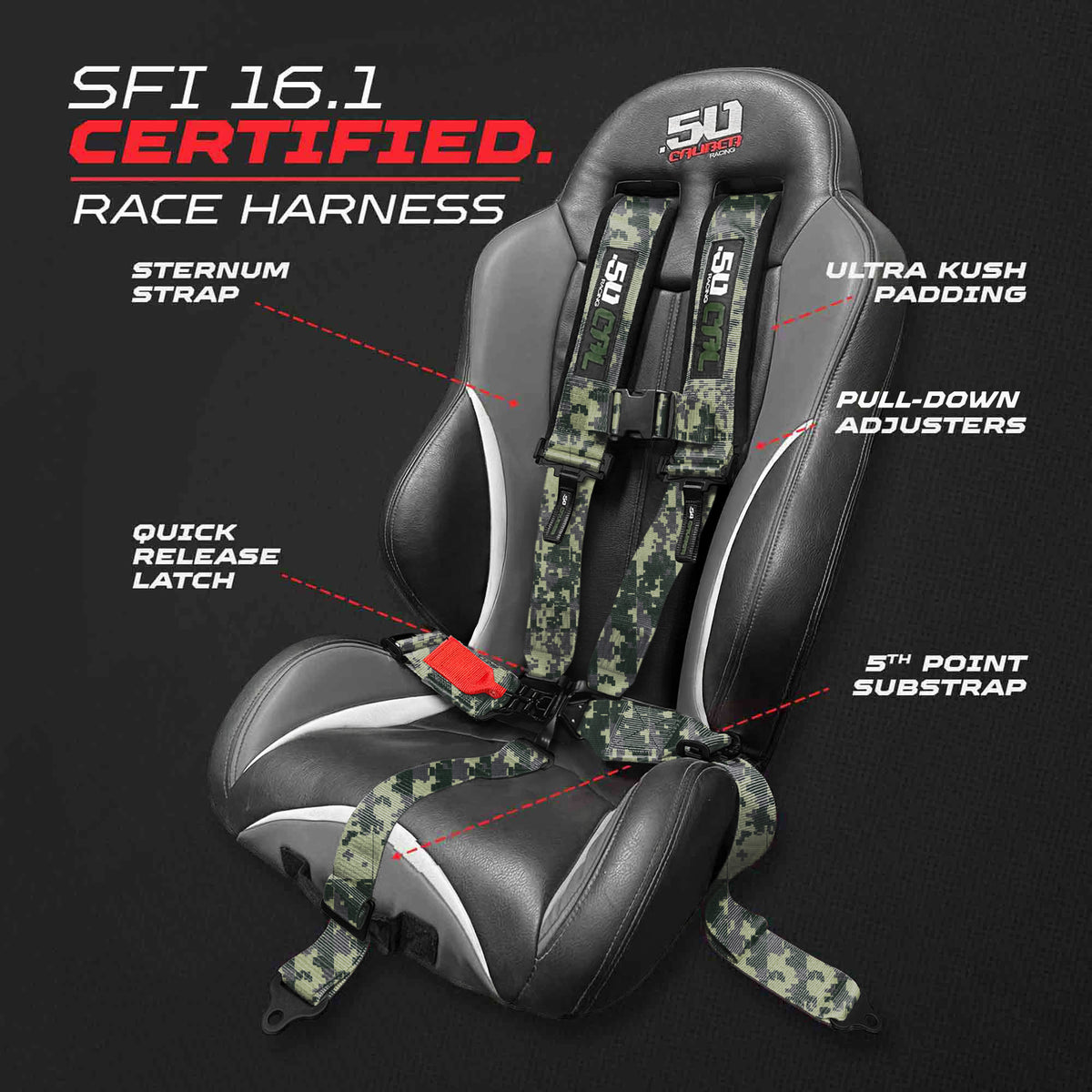 Digital Camo | SFI 16.1 5 Point Harness Race Series