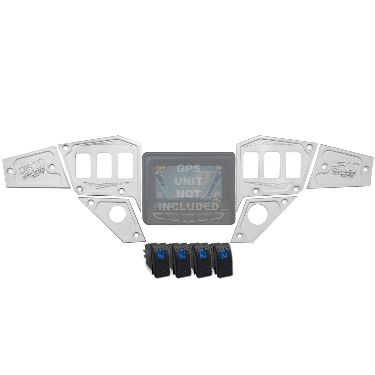 White | RZR Dash Switch Panel Kit 6 Hole 1st Gen GPS