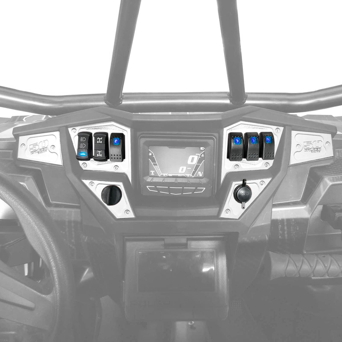 White | RZR Dash Switch Panel Kit 6 Hole 1st Gen GPS