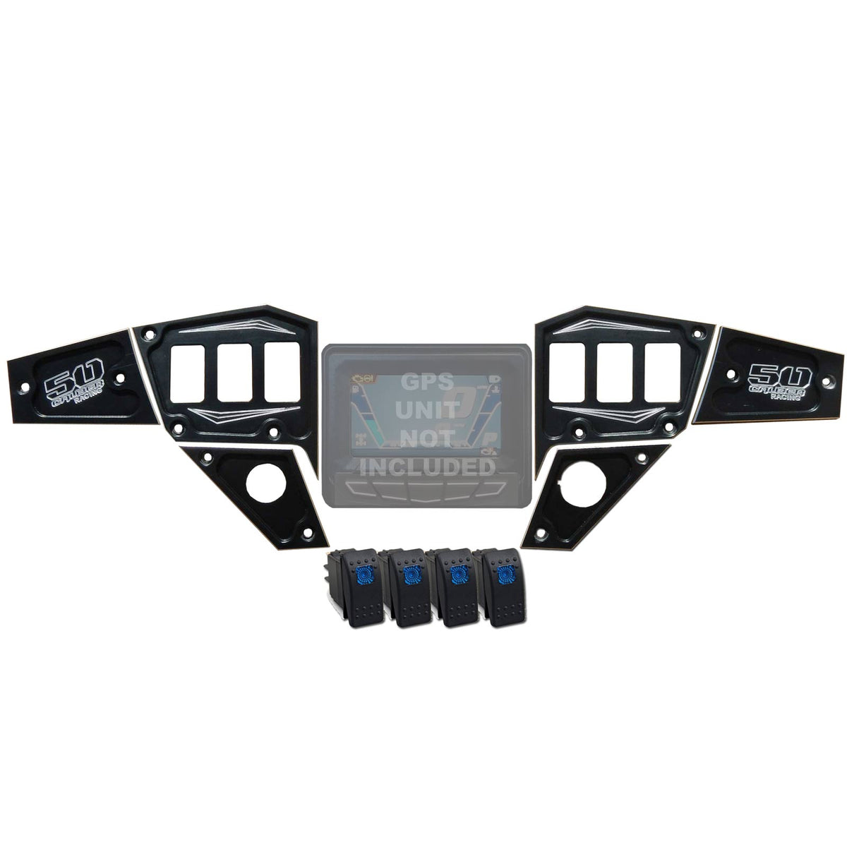 Black | RZR Dash Switch Panel Kit 6 Hole 1st Gen GPS