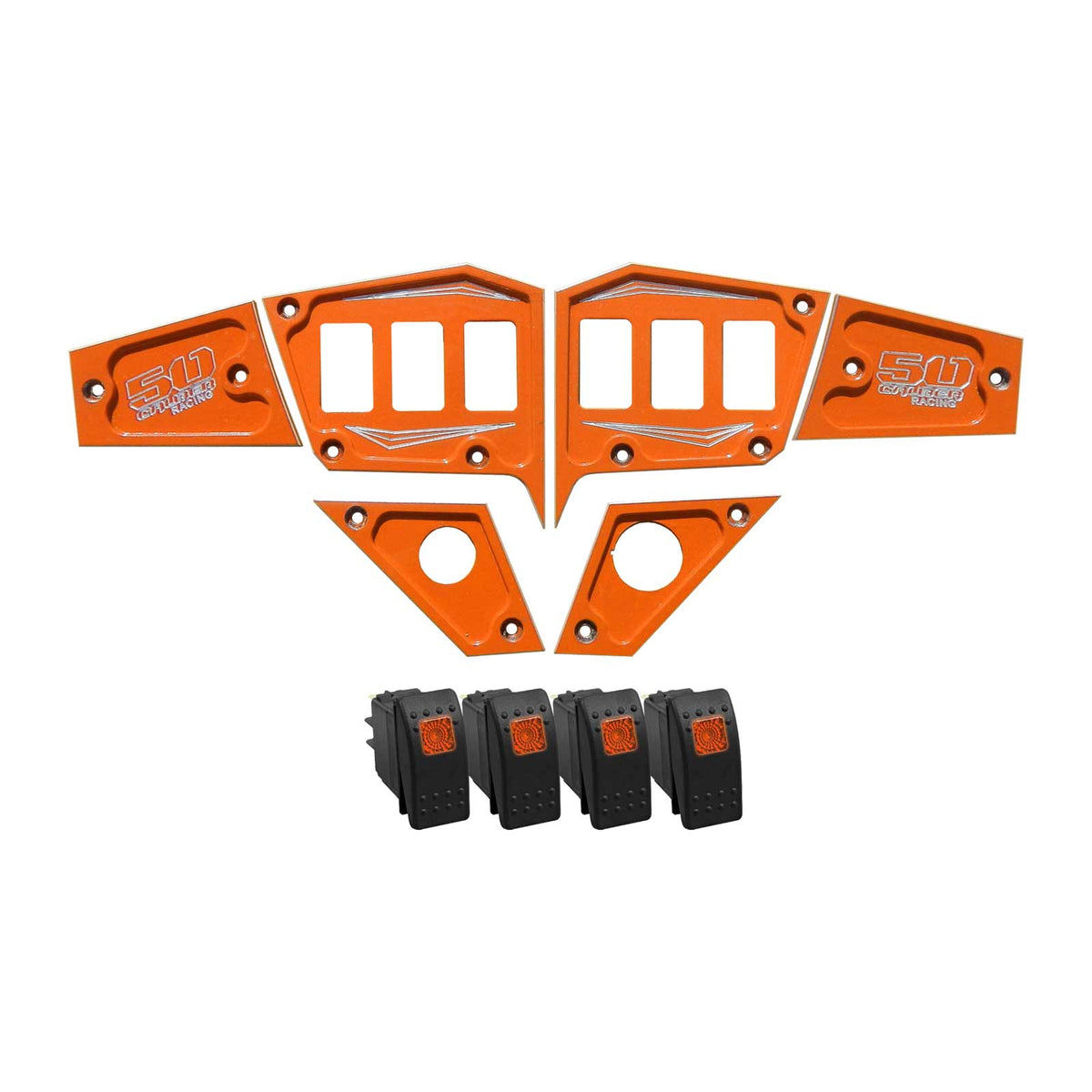 Orange | RZR Dash Switch Panel Kit 6 Hole 1st Gen GPS