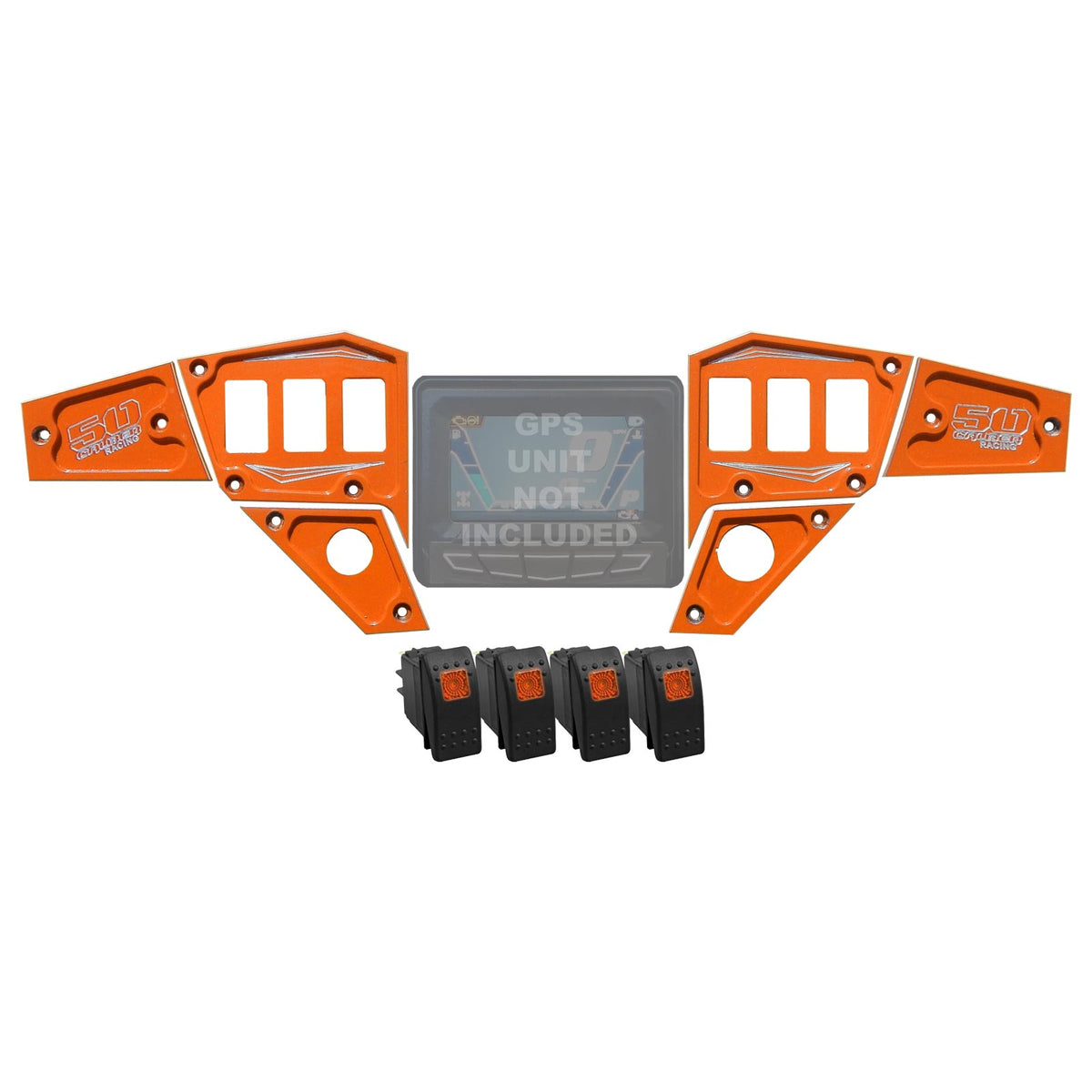 Orange | RZR Dash Switch Panel Kit 6 Hole 1st Gen GPS