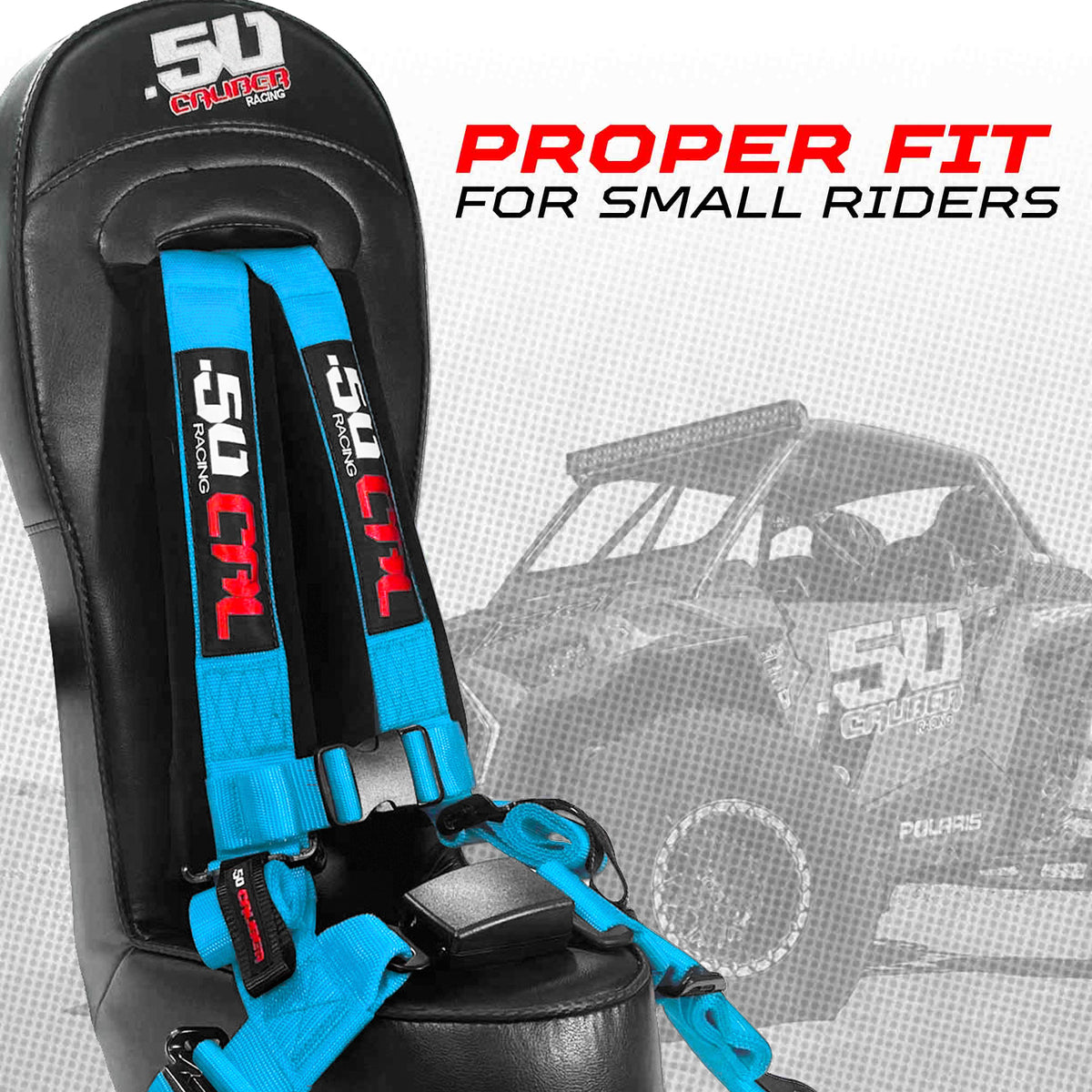 Electric Blue | RZR Bump Seat with 4-Point Harness - XP1000 / XP Turbo / Turbo S