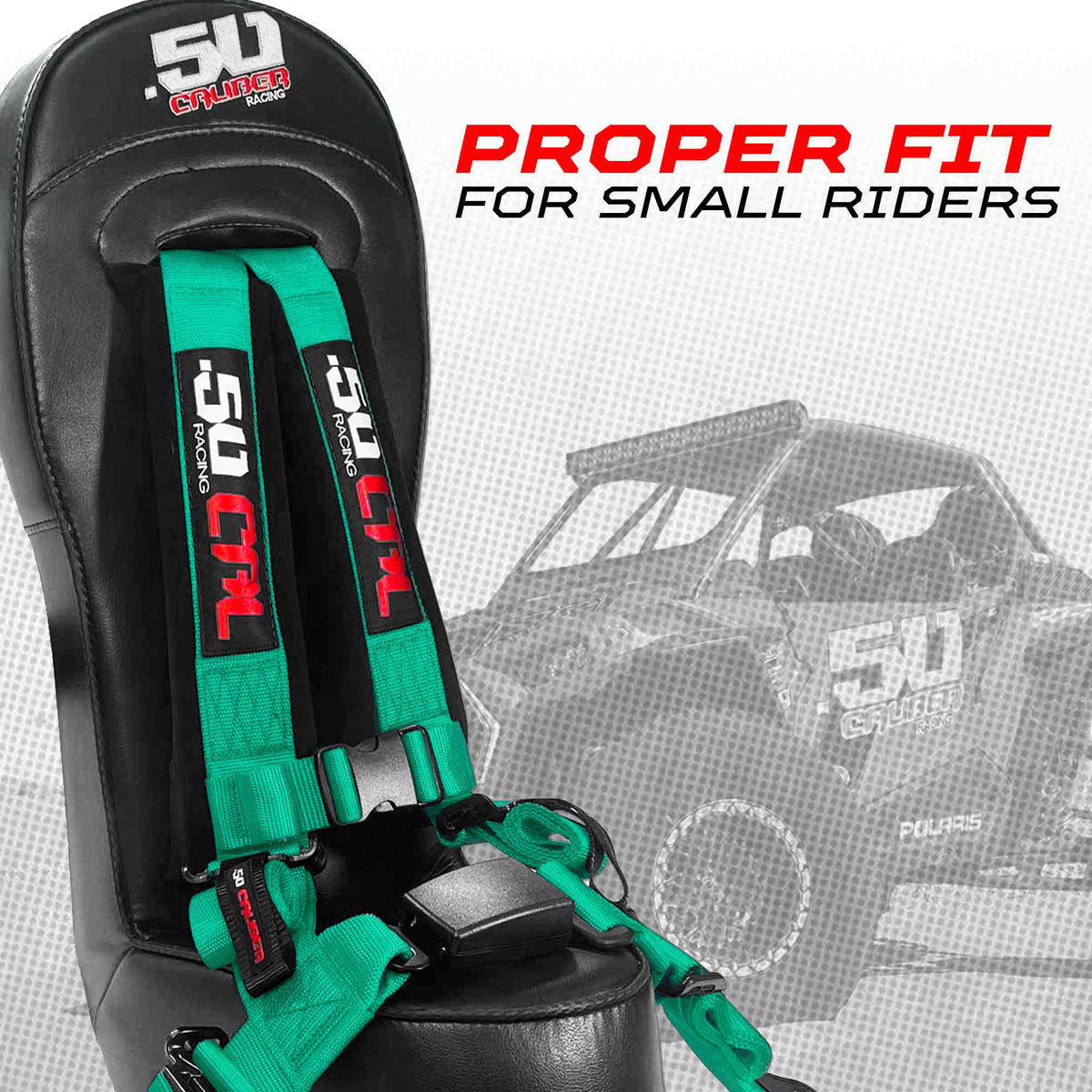 Tidal Teal | RZR Bump Seat with 4-Point Harness - XP1000 / XP Turbo / Turbo S