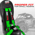 Venom Green | RZR Bump Seat with 4-Point Harness - XP1000 / XP Turbo / Turbo S