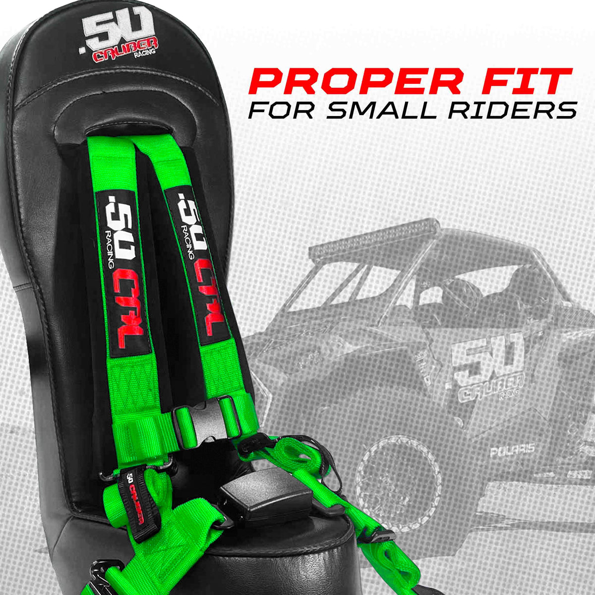 Venom Green | RZR Bump Seat with 4-Point Harness - XP1000 / XP Turbo / Turbo S