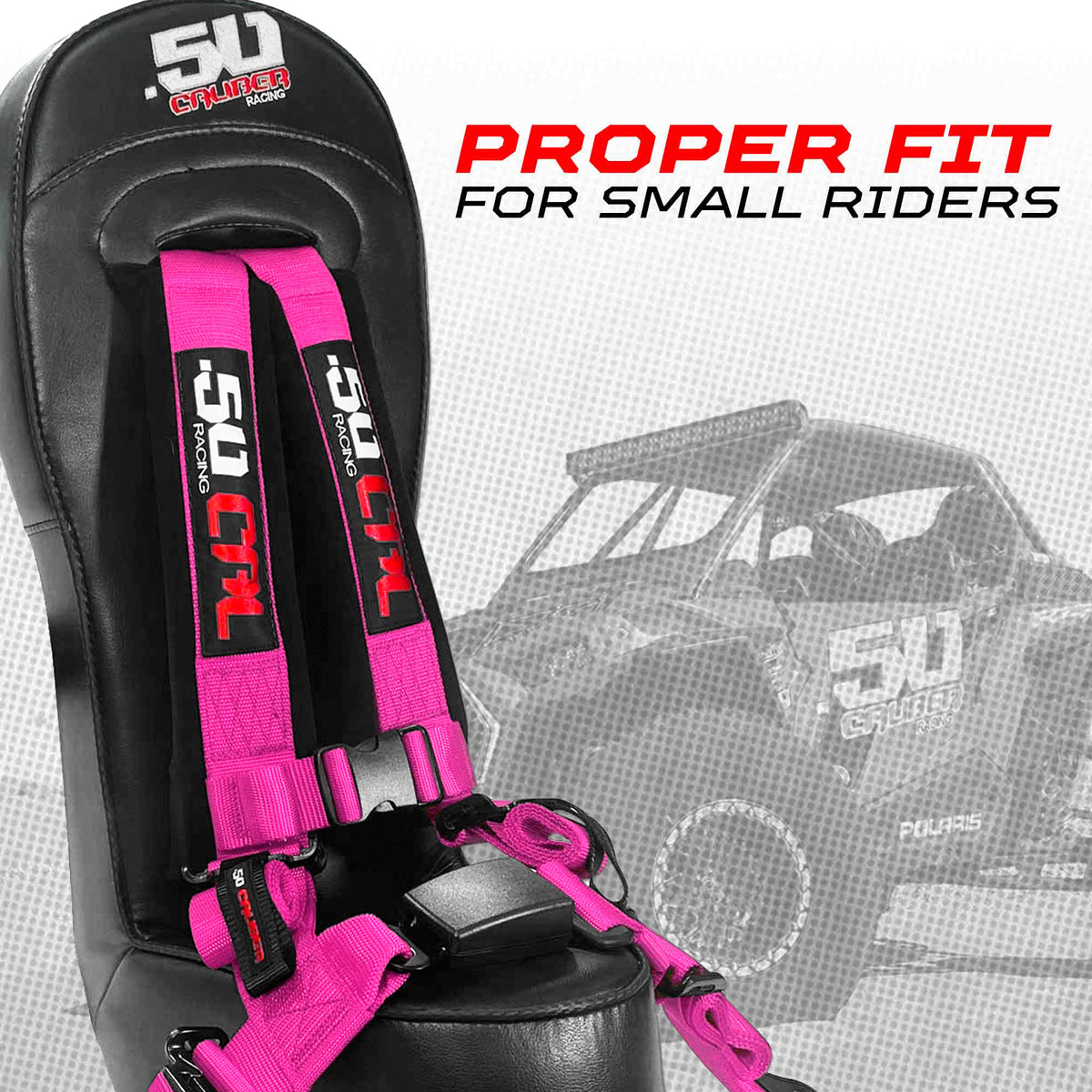Rogue Pink | Rear Bump Seat with Harness for RZR PRO 4 XP / PRO 4 R / TURBO R 4
