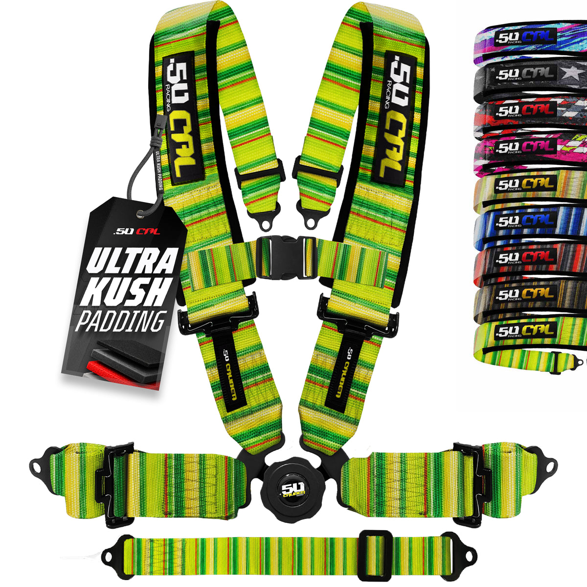 Sarape Havoc Lime | 50 Cal 5-Point UTV Harness Elite Camlock