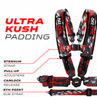 Checkered Chaos Red | 50 Cal 5-Point UTV Harness Elite Camlock