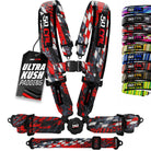 Checkered Chaos Red | 50 Cal 5-Point UTV Harness Elite Camlock