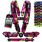Checkered Chaos Pink | 50 Cal 5-Point UTV Harness Elite Camlock