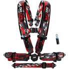 Checkered Chaos Red | 50 Cal 5-Point UTV Harness Elite Camlock