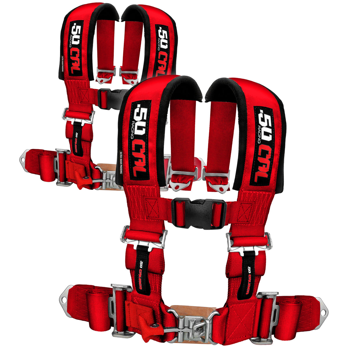 Rage Red | 4 Point UTV Harness 2 Pack with Latch Link Buckle