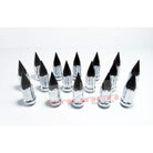 12x1.25 Spline Spike Lug Nuts - Teryx YXZ1000R | Tapered Splined Lug Nuts Chrome with Removable Spike  - 12 x 1.25mm Thread Pitch