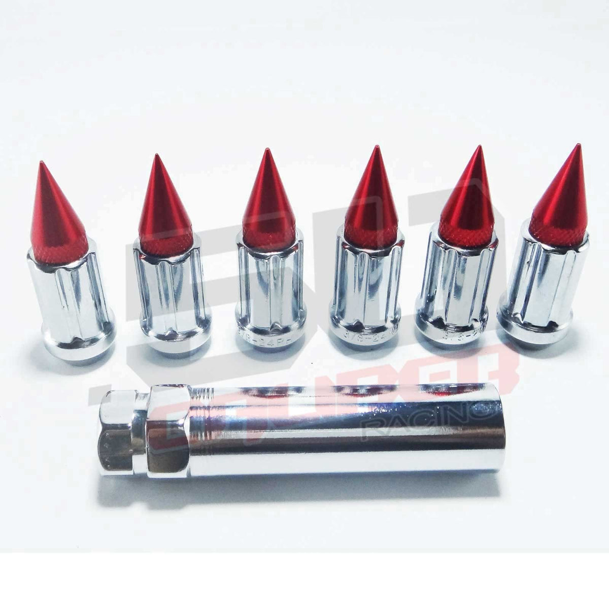 12x1.25 Spline Spike Lug Nuts - Teryx YXZ1000R | Tapered Splined Lug Nuts Chrome with Removable Spike  - 12 x 1.25mm Thread Pitch