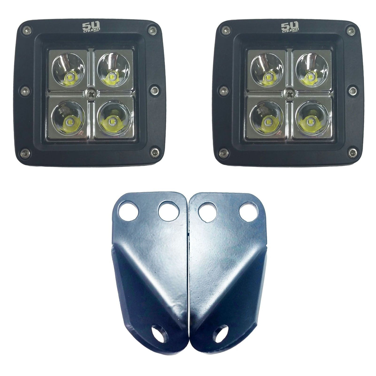 | 50 Caliber Racing A-Pillar Pod Light Mount Brackets for Yamaha YXZ1000R