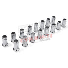Flat Lug Nuts 12x1.25 Chrome Finish - 16 Pack | 50 Caliber Racing - Set of 16 Chrome Flat Lug Nuts 12x1.25 for Kawasaki Teryx, Mule, Yamaha YXZ1000R, Viking, Wolverine