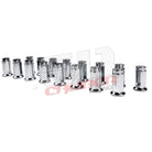 Flat Lug Nuts 12x1.25 Chrome Finish - 16 Pack | 50 Caliber Racing - Set of 16 Chrome Flat Lug Nuts 12x1.25 for Kawasaki Teryx, Mule, Yamaha YXZ1000R, Viking, Wolverine