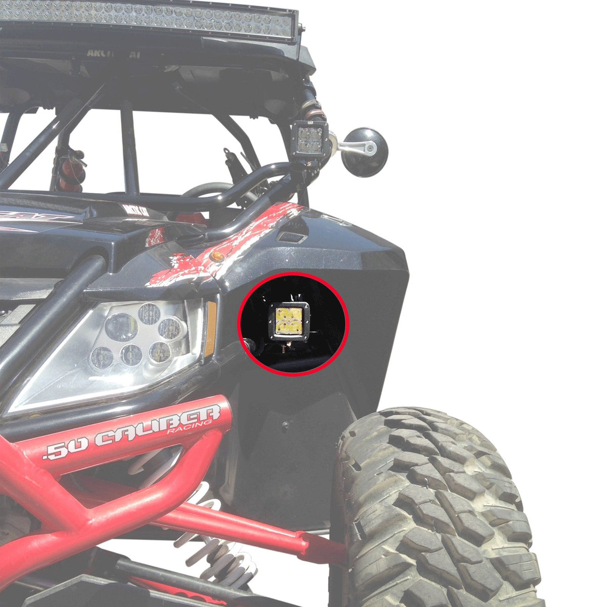 Fender Well Pod Light Mounts for Arctic Cat Wildcat | 50 Caliber Racing Fender Well Pod Light Mounts for Arctic Cat / Textron Wildcat