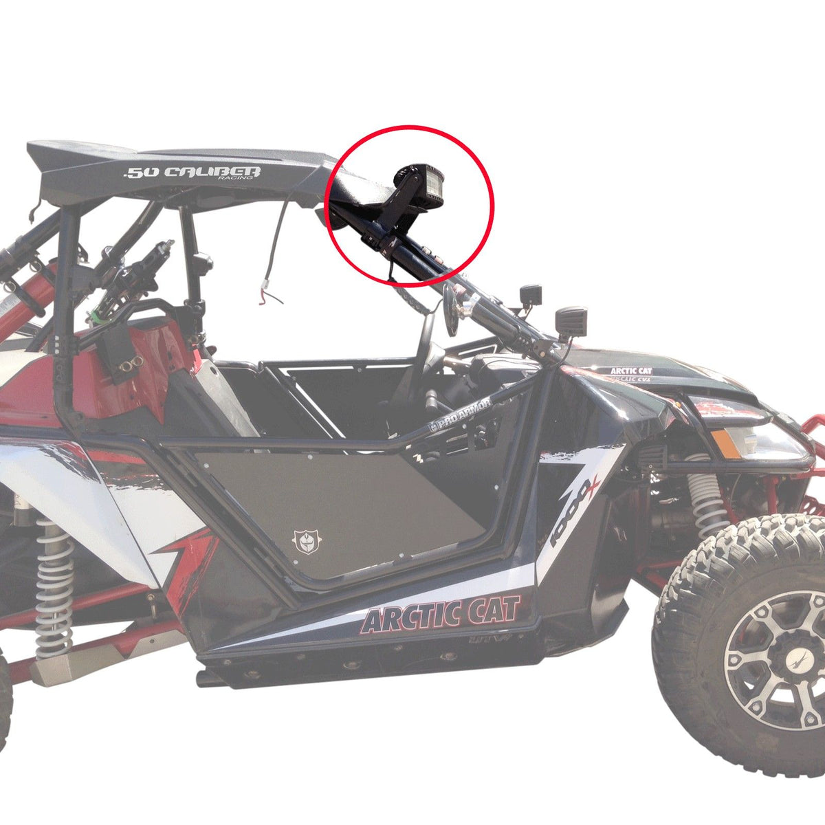 LED Light Bar Brackets for 40" Curved - Arctic Cat Textron Wildcat | 40" Curved LED Light Bar with A-Pillar Brackets - Arctic Cat Textron Wildcat