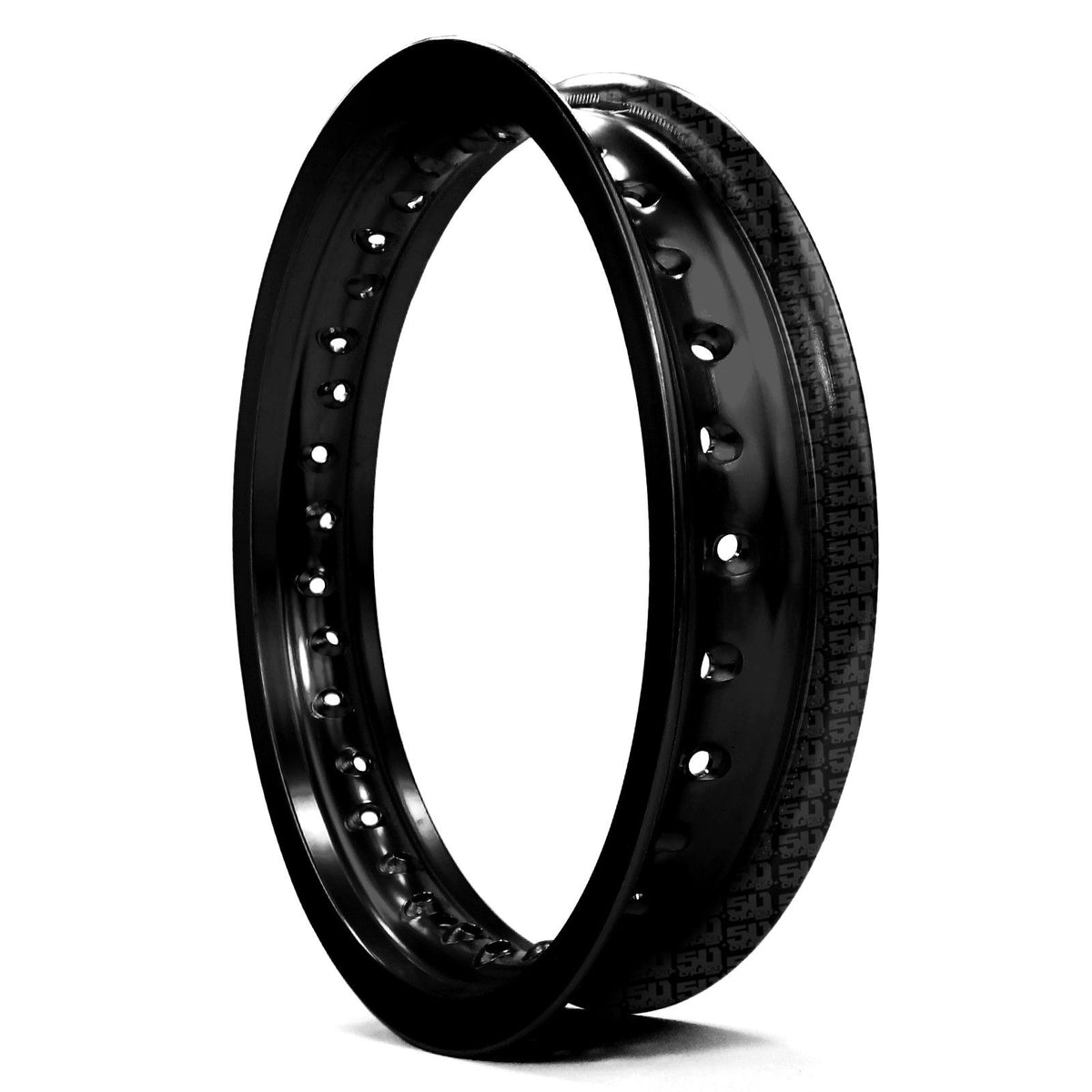 Black | 50 Caliber Racing Pit Bike 12 inch Rims - 32 Hole available in BLACK, GOLD, RED or BLUE Anodized.