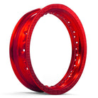 Red | 50 Caliber Racing Pit Bike 12 inch Rims - 32 Hole available in BLACK, GOLD, RED or BLUE Anodized.