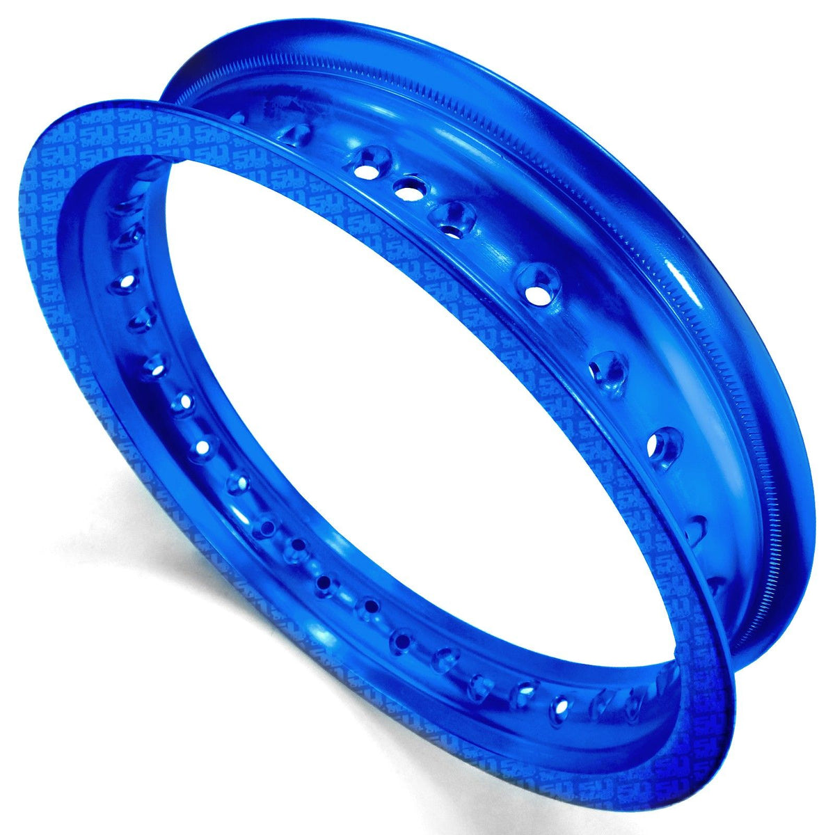 Blue | 50 Caliber Racing Pit Bike 12 inch Rims - 32 Hole available in BLACK, GOLD, RED or BLUE Anodized.