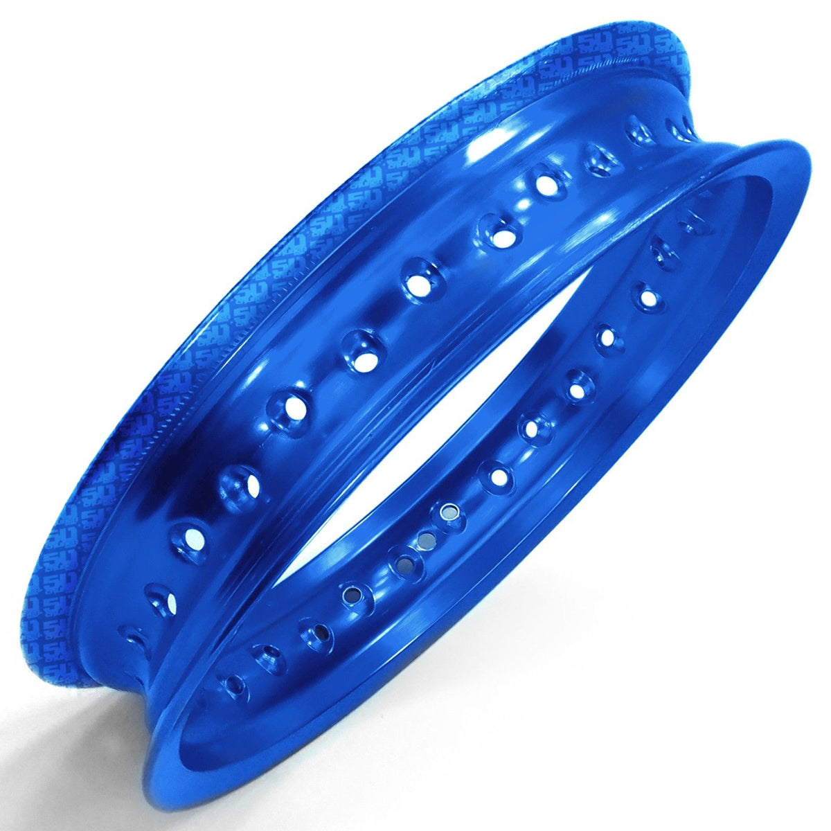 Blue | 50 Caliber Racing Pit Bike 12 inch Rims - 32 Hole available in BLACK, GOLD, RED or BLUE Anodized.