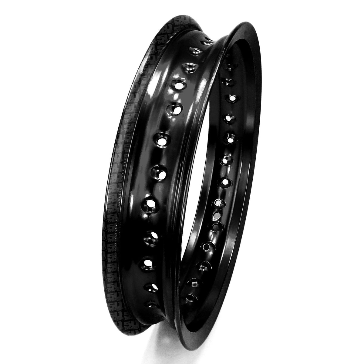 Black | 50 Caliber Racing Pit Bike 10 inch Rims - 28 Hole available in BLACK, GOLD, RED or BLUE Anodized