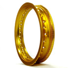 Gold | 50 Caliber Racing Pit Bike 10 inch Rims - 28 Hole available in BLACK, GOLD, RED or BLUE Anodized