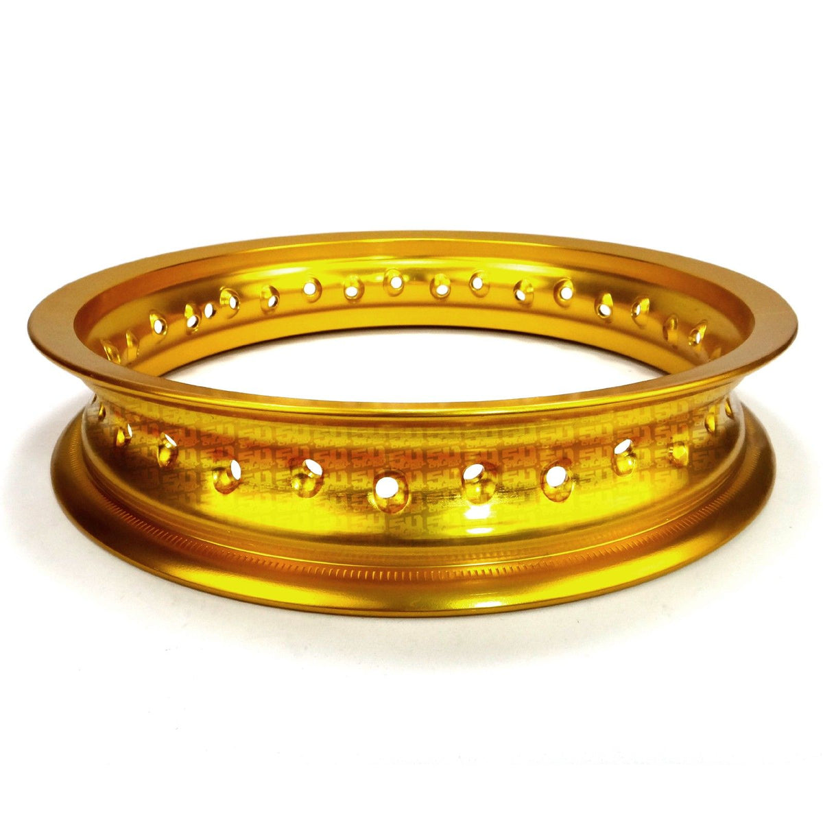 Gold | 50 Caliber Racing Pit Bike 10 inch Rims - 28 Hole available in BLACK, GOLD, RED or BLUE Anodized