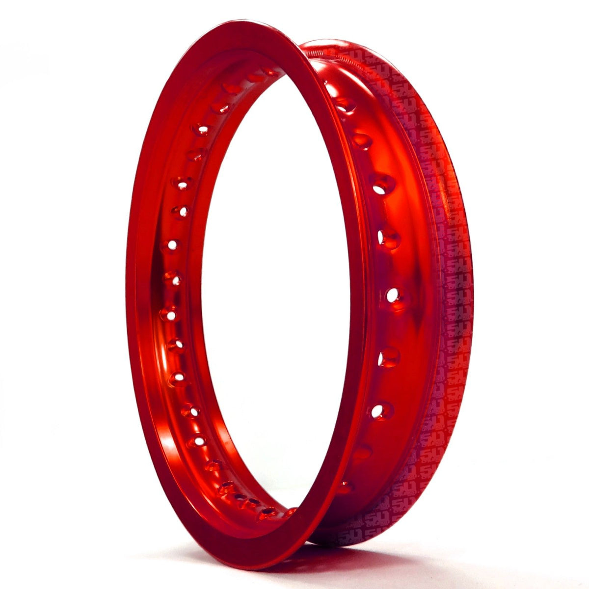 Red | 50 Caliber Racing Pit Bike 10 inch Rims - 28 Hole available in BLACK, GOLD, RED or BLUE Anodized