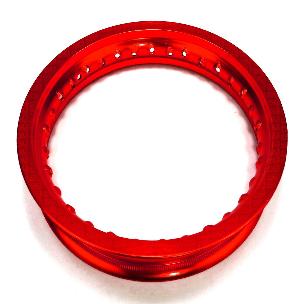 Red | 50 Caliber Racing Pit Bike 10 inch Rims - 28 Hole available in BLACK, GOLD, RED or BLUE Anodized